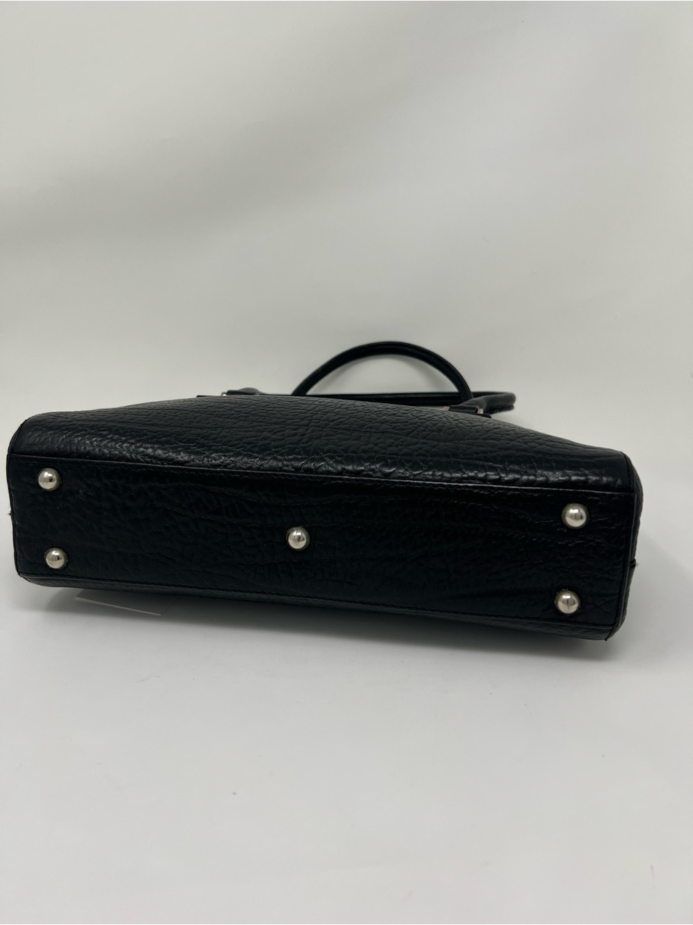 Goldpfeil W-Zip Black Leather Handbag - Picture 8 of 12